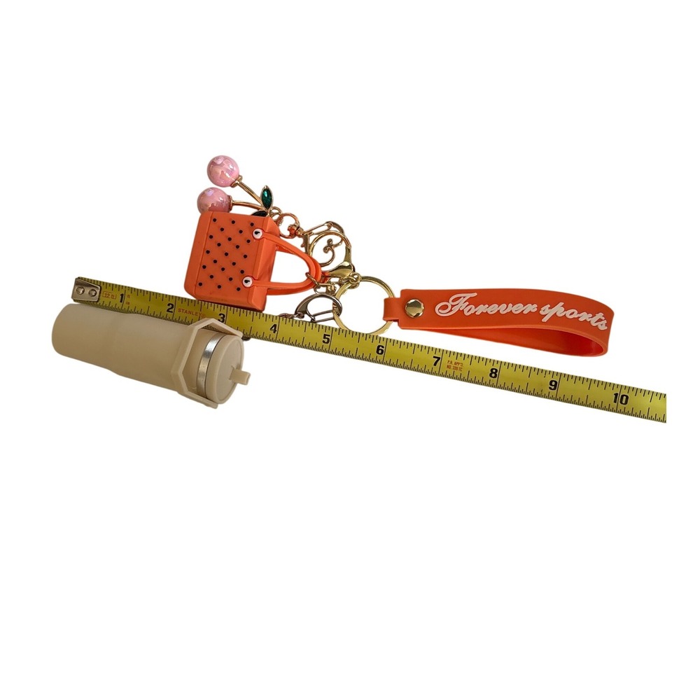 Forever Sports Orange Keychain Set Tumbler Tote Bag Cherry Charms Wristlet - Picture 5 of 5